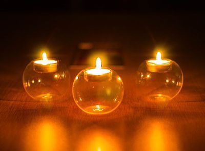 Crystal Lamp and Glass Candle Holder