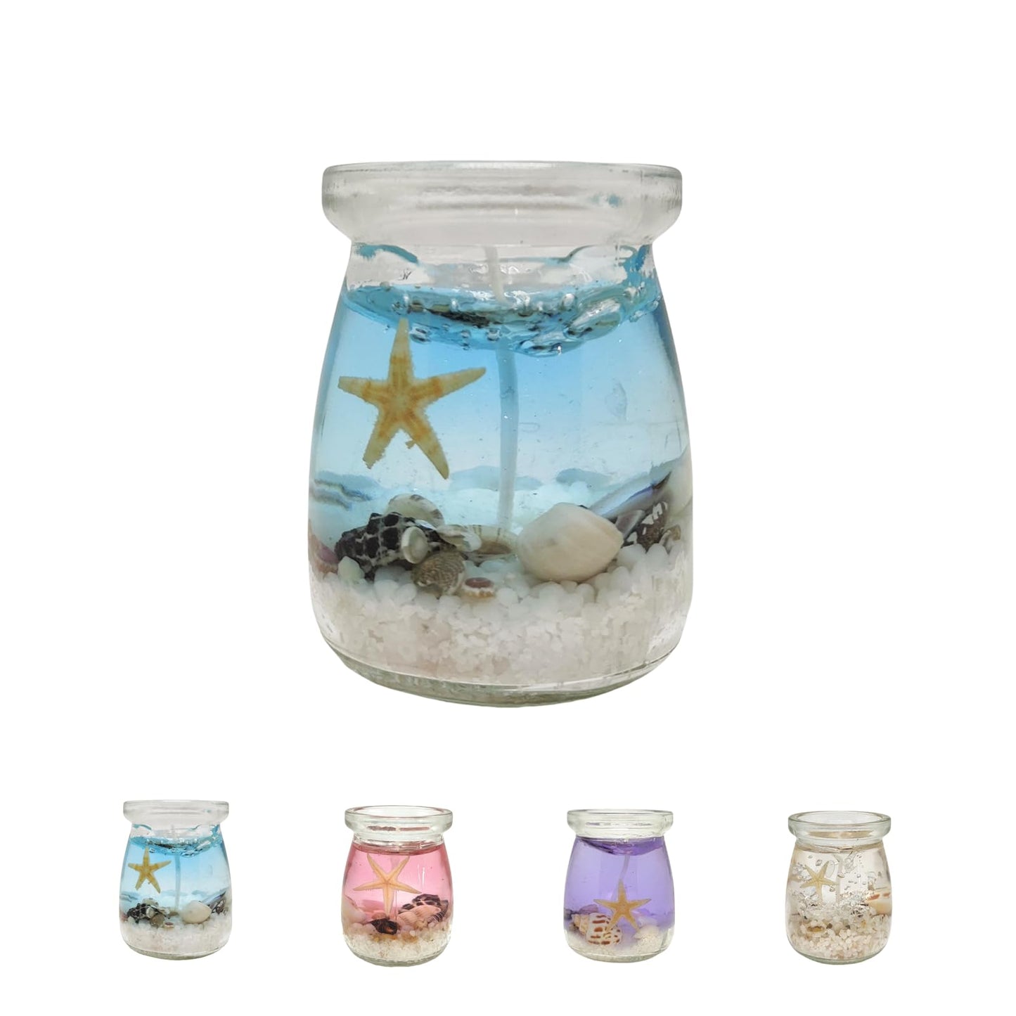 Oceans Theme Gel Candle Jelly Candle Blue Purple or Pink