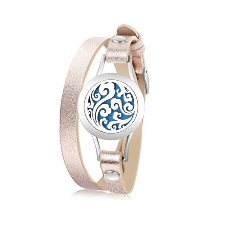 Stainless Steel Hollow Essential Oil Diffuser Bracelet