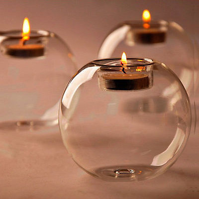 Crystal Lamp and Glass Candle Holder