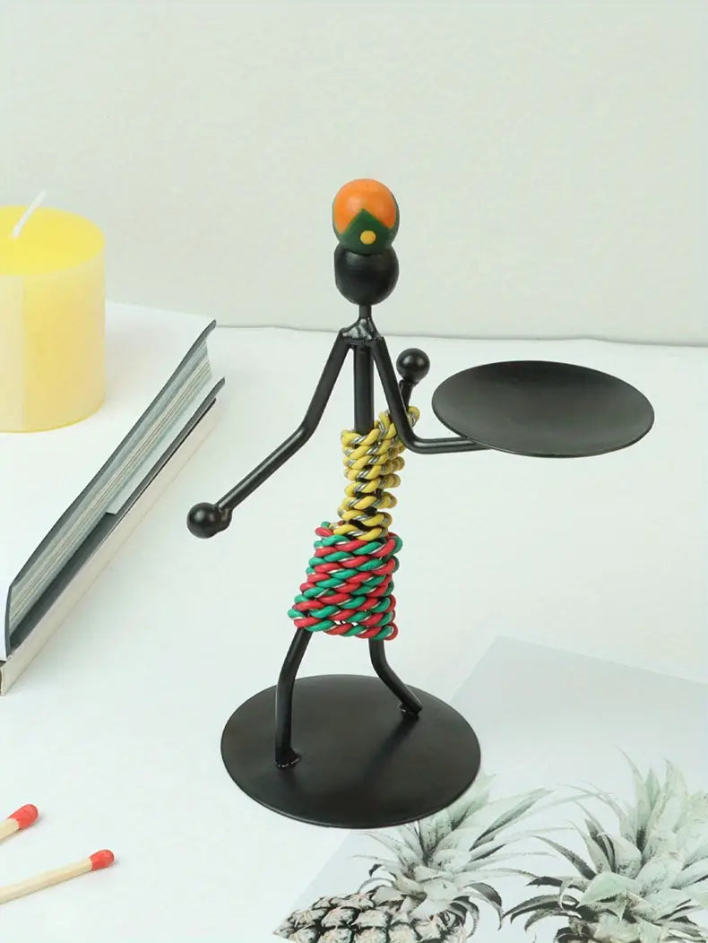 1 PC Iron Art Candle Holder for Tabletop Decoration