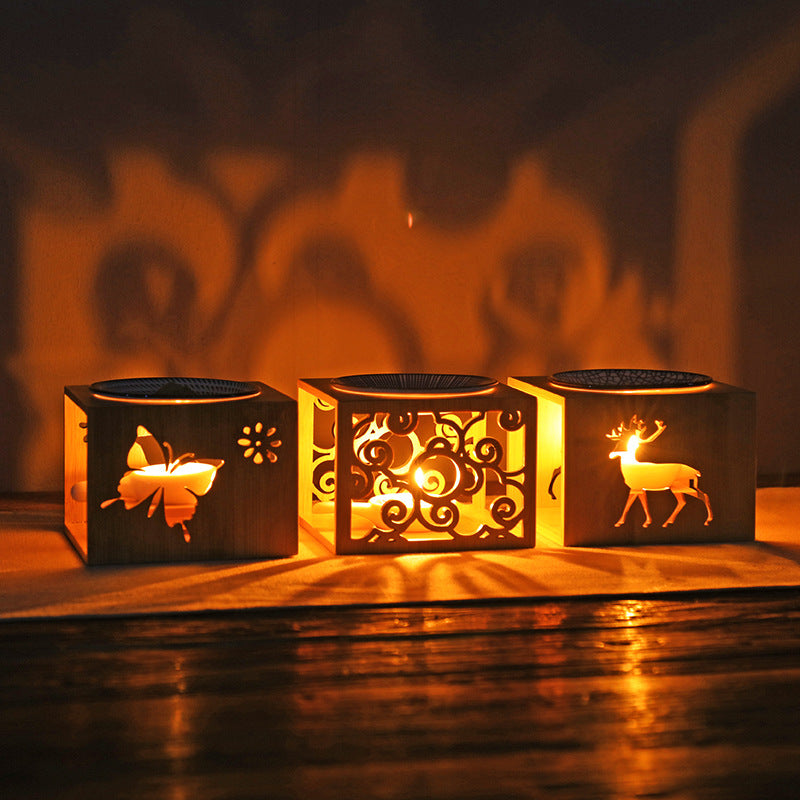 Bamboo Essential Oil Diffuser with Candle Holder
