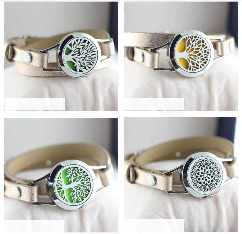 Stainless Steel Hollow Essential Oil Diffuser Bracelet