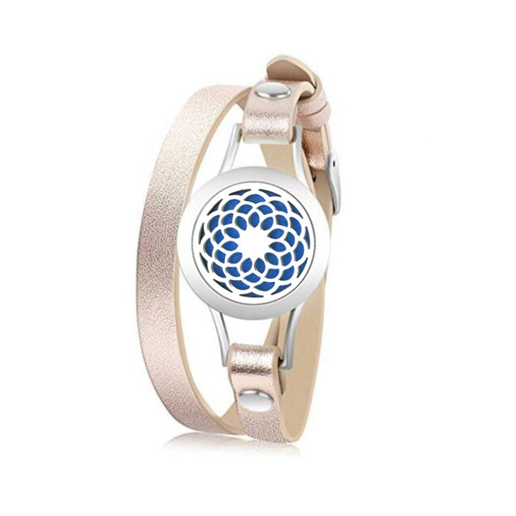 Stainless Steel Hollow Essential Oil Diffuser Bracelet